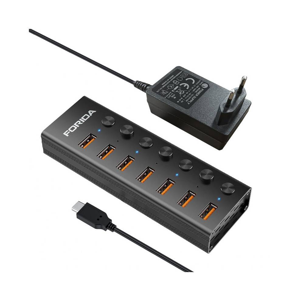 Dockningskompatibel IDA 7 port USB A Dockningsstationer 10Gbps,,7 portar EU 10Gbps C