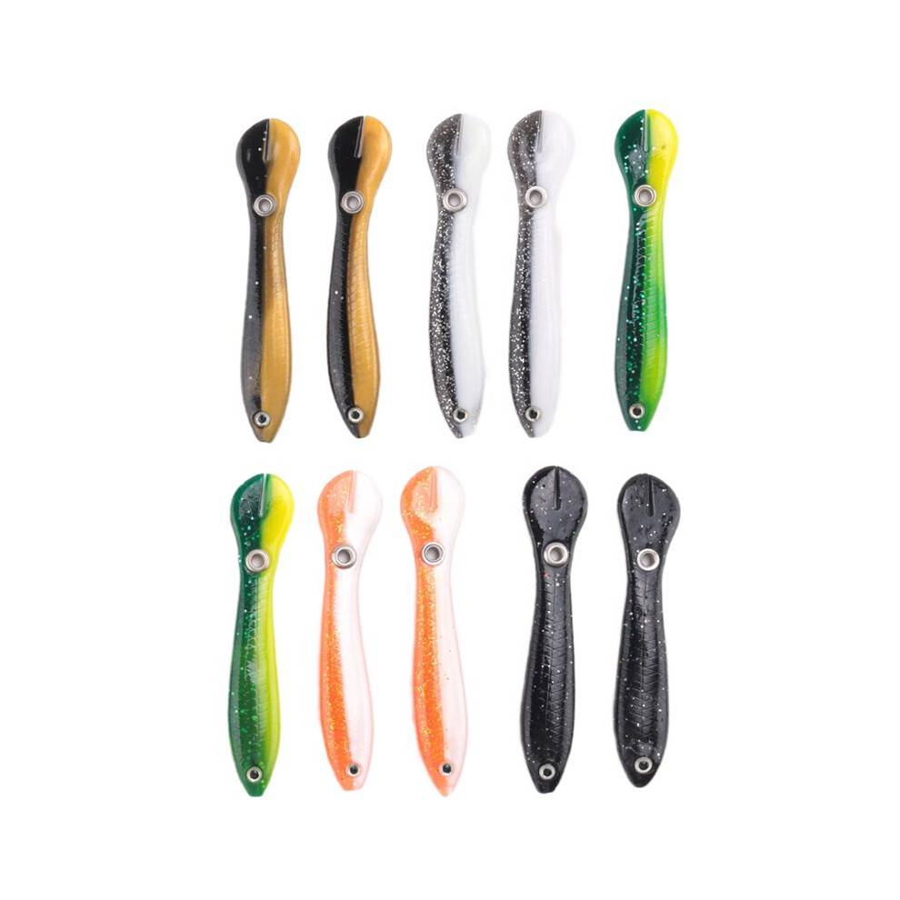 10Pcs Soft Bionic Fishing Lure,Fishing Fake Bait,Fishing Bait for Saltwater&Freshwater,Slow Sinking Bionic Swimming Lure