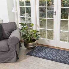 GULVMÅTTE 67 x 150 CM - LEAVES/GREY - Grå / 150x67x0,7