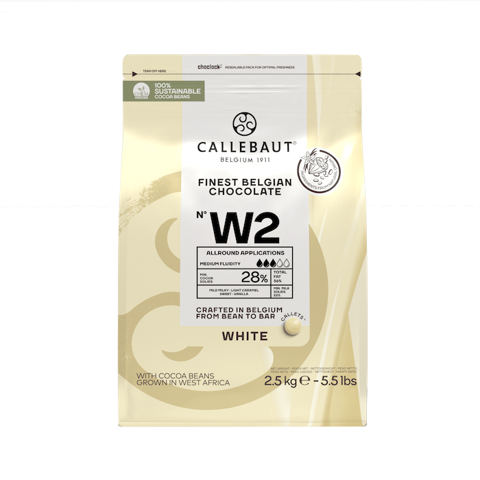 Callebaut Hvid chokolade - 2,5 kg. (Bedst før: 25/9-26)