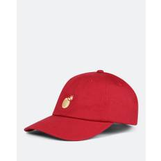 Caps- Solid Bomb Dad Hat - Red - One size