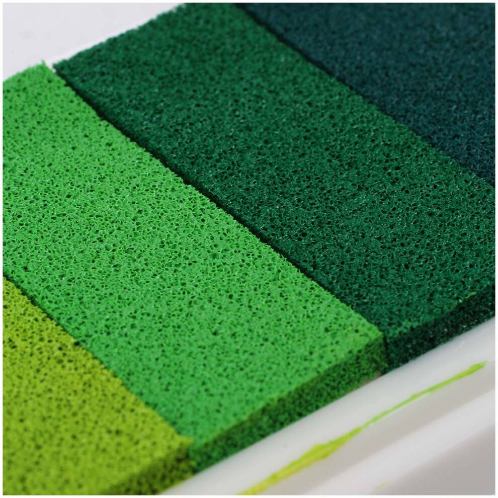 Inkpad Multi Gradient Green 4 x Colors Ink Stamp Pad Oil Based