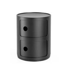 Kartell Componibili Mat Recycled 2 Rum - Sort
