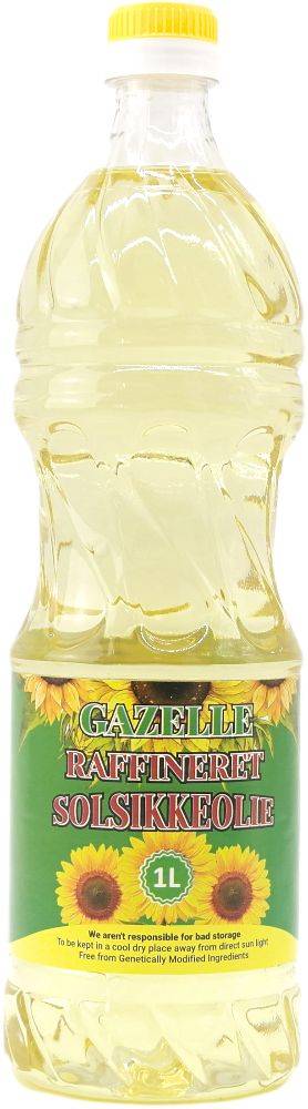 Gazelle raffinerad solrosolja 1 liter