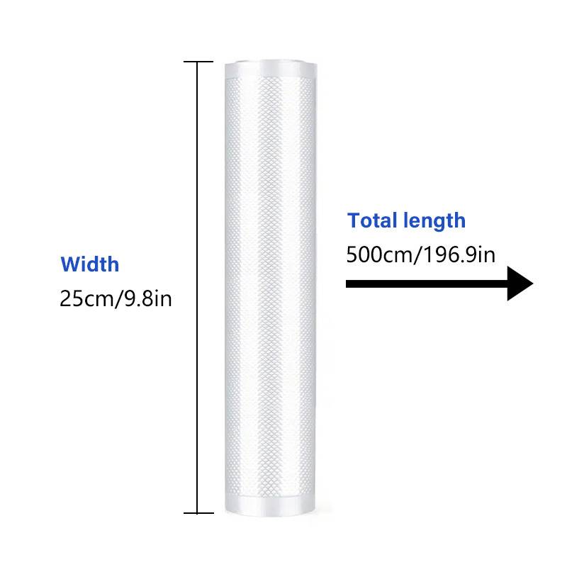 TEMU Heavy-duty Vacuum Sealer Bags Compatible For Steaming, Cooking & Fresh-keeping - Airtight Plastic Food Storage Packer With Compression, Multi-use For Freezer, Fridge & Pantry - -seal Kitchen Bags