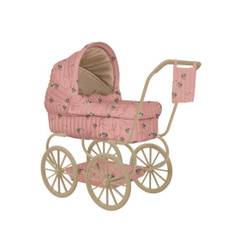 Konges Sløjd Minnie Dukkevogn m. taske - Bow Kitty pink
