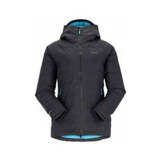 Dunjakke til kvinder Rab Valiance (Black/Aquamarine)