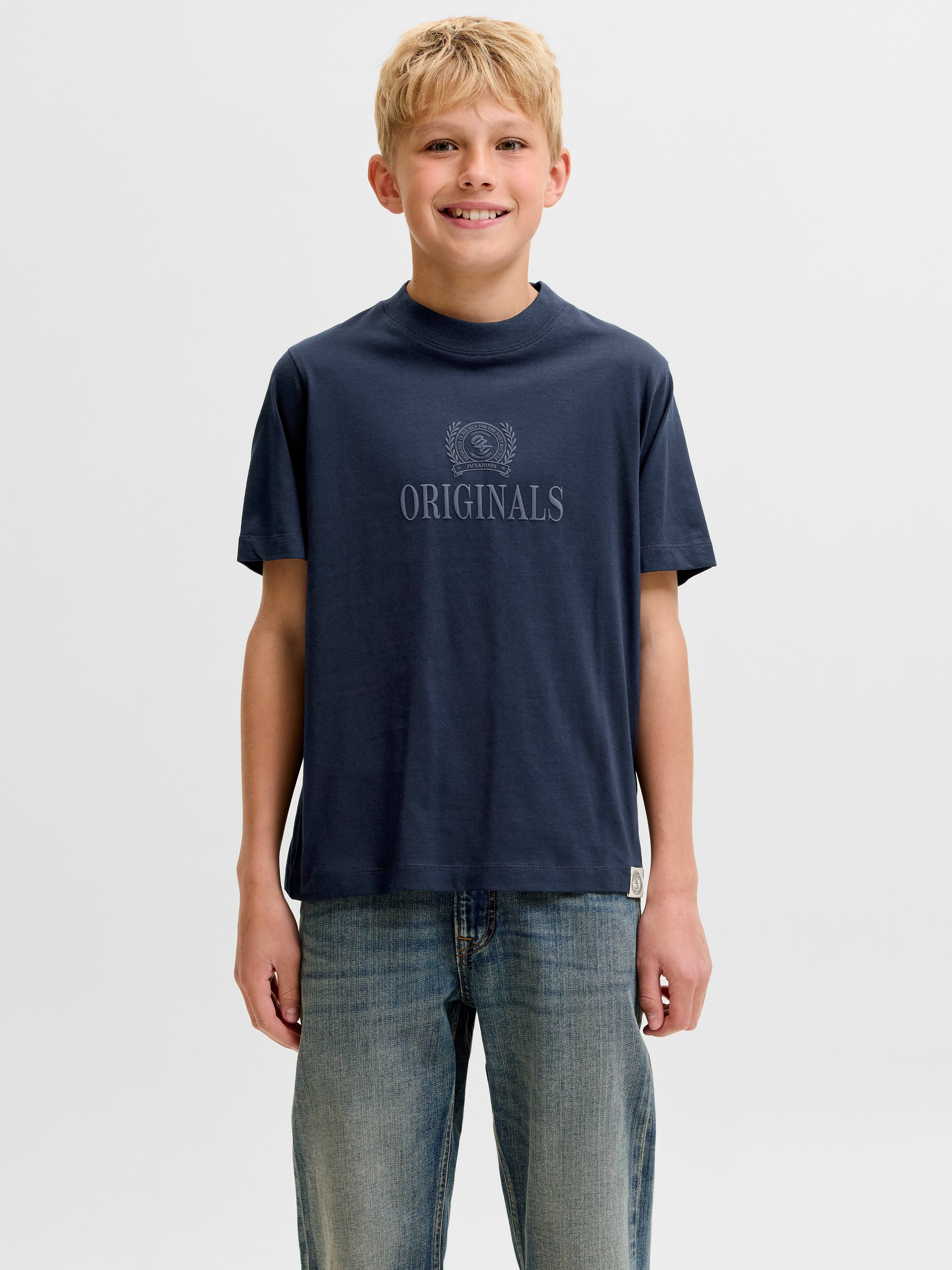 Text T-shirt Boys - Blå - 152