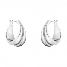 Curve store øreringe fra Georg Jensen - sterling sølv