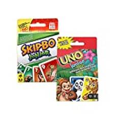 Mattel UNO Junior kortspel och SkipBO Junior kortspel i en uppsättning