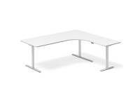(ComputerSalg) Hæve-sænkebord DNA 2000x1800 mm Højre Hvid 3-ben/Hvid