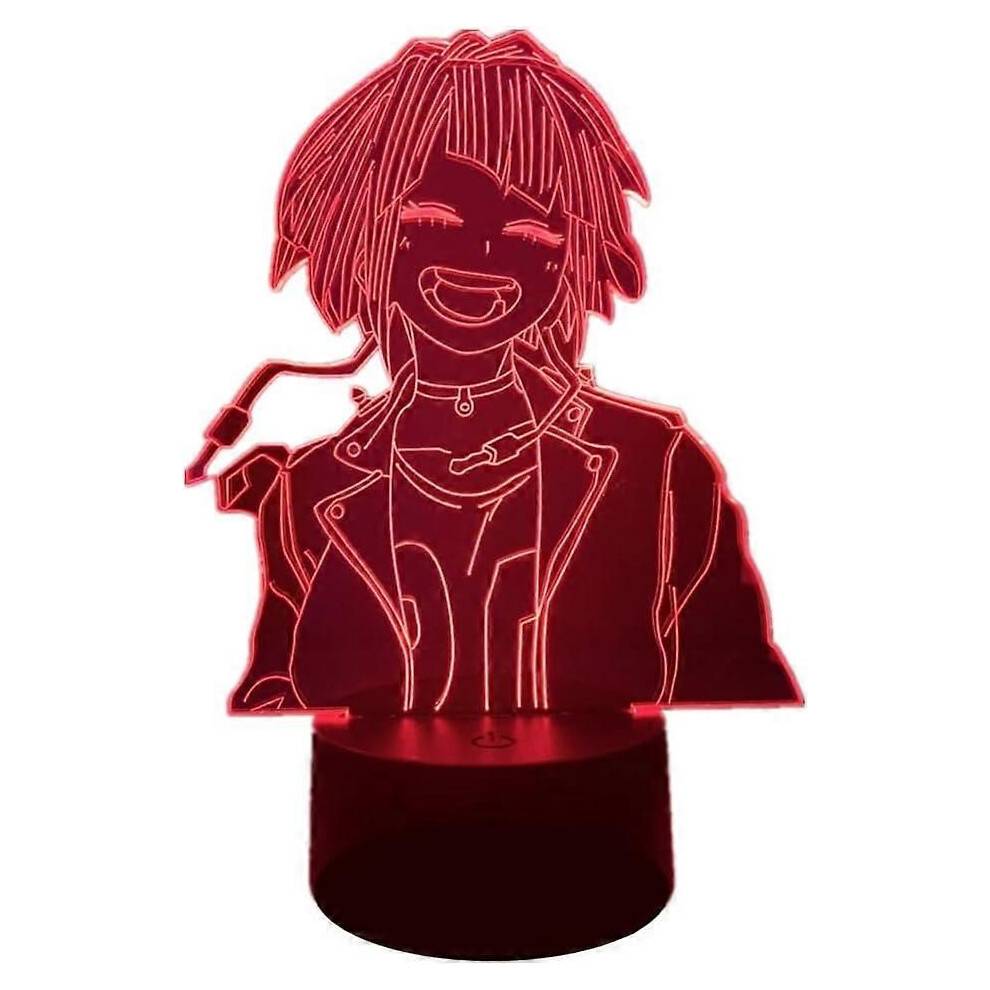 3D-lampa Anime My Hero Academia Kyouka Jirou Illusionslampa för sovrumsinredning Barn Födelsedag Kristus