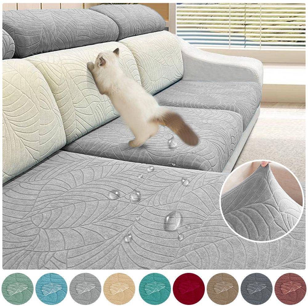 Vattentätt Soffsitsöverdrag Stretch Jacquard Sofföverdrag Möbelskydd För Husdjur Barn Avtagbara L-formade Sofföverdrag