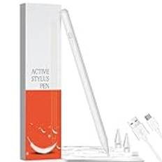 Penna kompatibel med Apple iPad (2018-2023) – hög precision, handflatesigenkänning, 3 LED-skärm, lutningskänslig, magnetisk, pekpennor för iPad/iPad Pro/iPad Mini/iPad Air