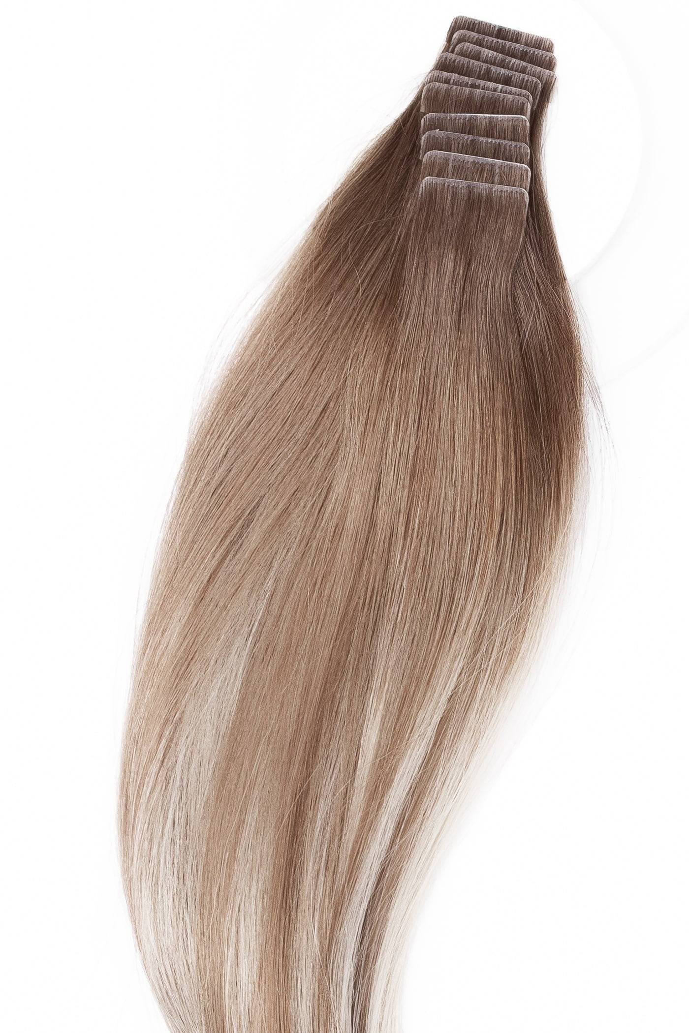 Tejp Löshår Balayage #T4-8/60 – 10 bitar Äkta Remy Hår 55cm / 22 inches