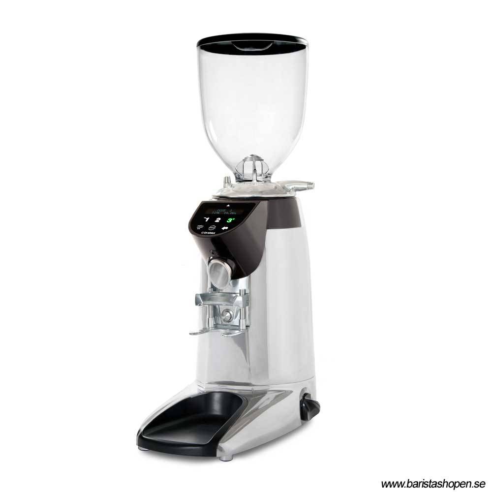 Compak - E10 Essential Conic OD Polished Aluminium - Mycket snabb on demand-kvarn för café och restaurang