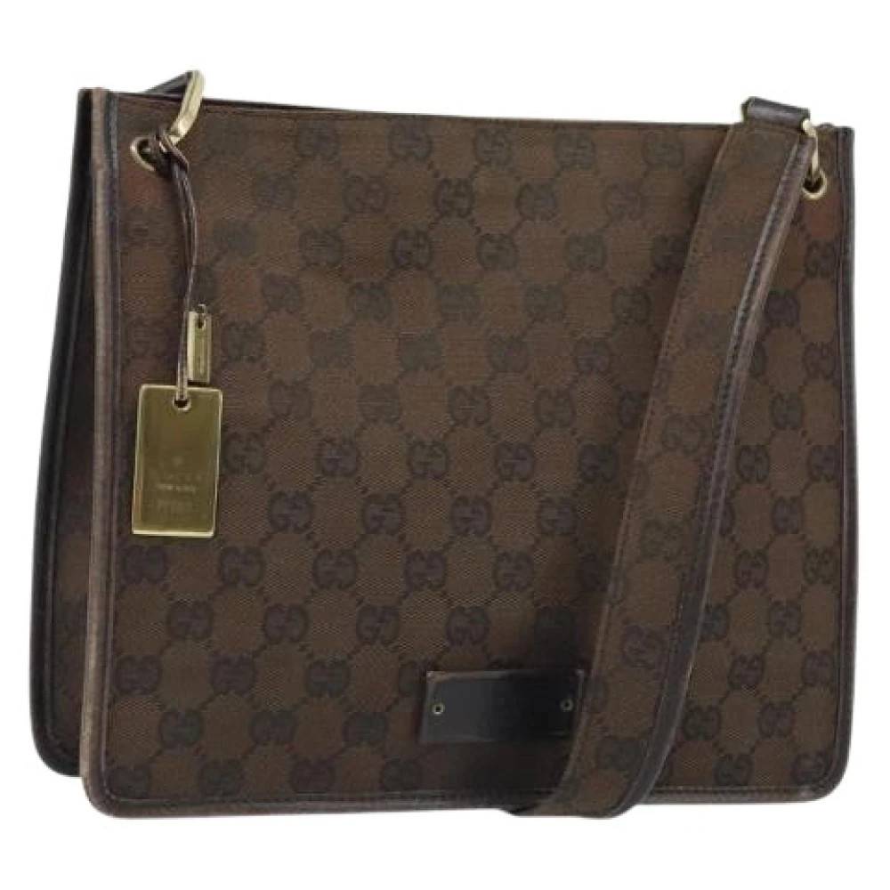Gucci Vintage Pre-owned Vintage GG Canvas Skuldertaske - Vintage - Dame - Brun - ONE SIZE - Uld
