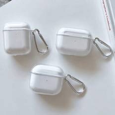 1st Minimalistiskt genomskinligt hörlursfodral kompatibelt med Iphone-hörlurar, kompatibelt med Airpods 1/2 hörlursskydd, nytt trådlöst hörlursfodral - Vitt (AirPods1/2,AirPods Pro,AirPods 3,AirPods Pro (2nd generation),AirPods 4)