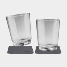 Magnetiska plastglas Silwy Magnetic Drinking Cup The Classic, transparent, 25 cl, 2-pack + magnetiska glasunderlägg