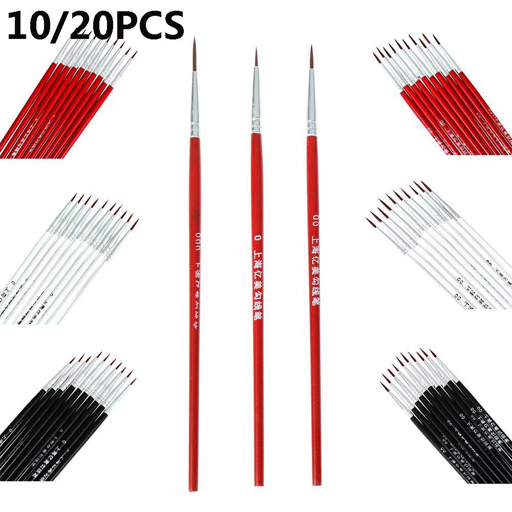 10/20pcs Fine Hand Painted Thin Hook Line Pen Art Supplies Drawing Art Pen Paint Brush Nylon Brush Acrylic Painting Pen