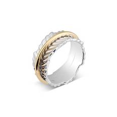 Argento Silver & Gold Calm Spinner Ring - Ring Size 60 Silver