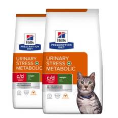2-pack Prescription Diet c/d Multicare Stress + Metabolic Torrfoder för Katt med Kyckling - 2 x 8 kg