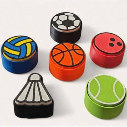 Mini tryckknapps stresslindrande leksak - söt 3D-tryckt bollformad, lämplig för julklappar och juldekorationer, plasttangentbord med tryckknappsavlast - Bollknappar (tennis,bowling,volleyboll,basketboll,fotboll,badminton)