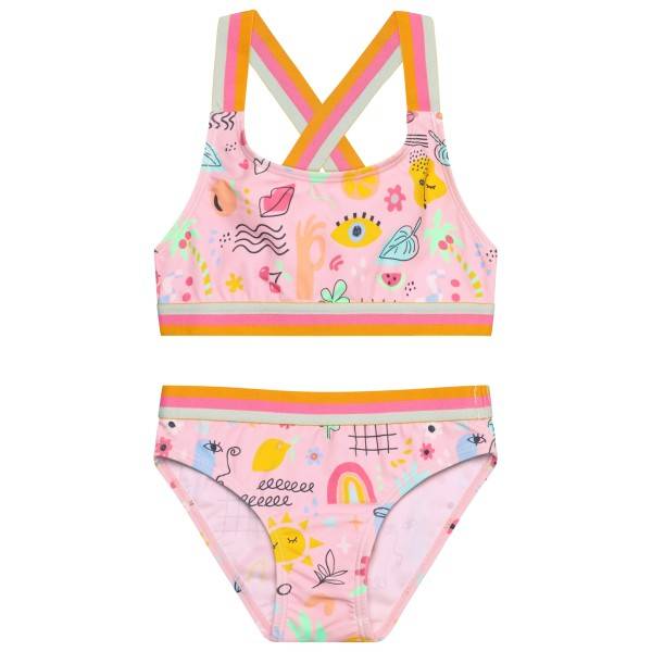 Color Kids Kid's Bikini with Contrast Straps AOP Bikini Børn størrelse 98 farve pink