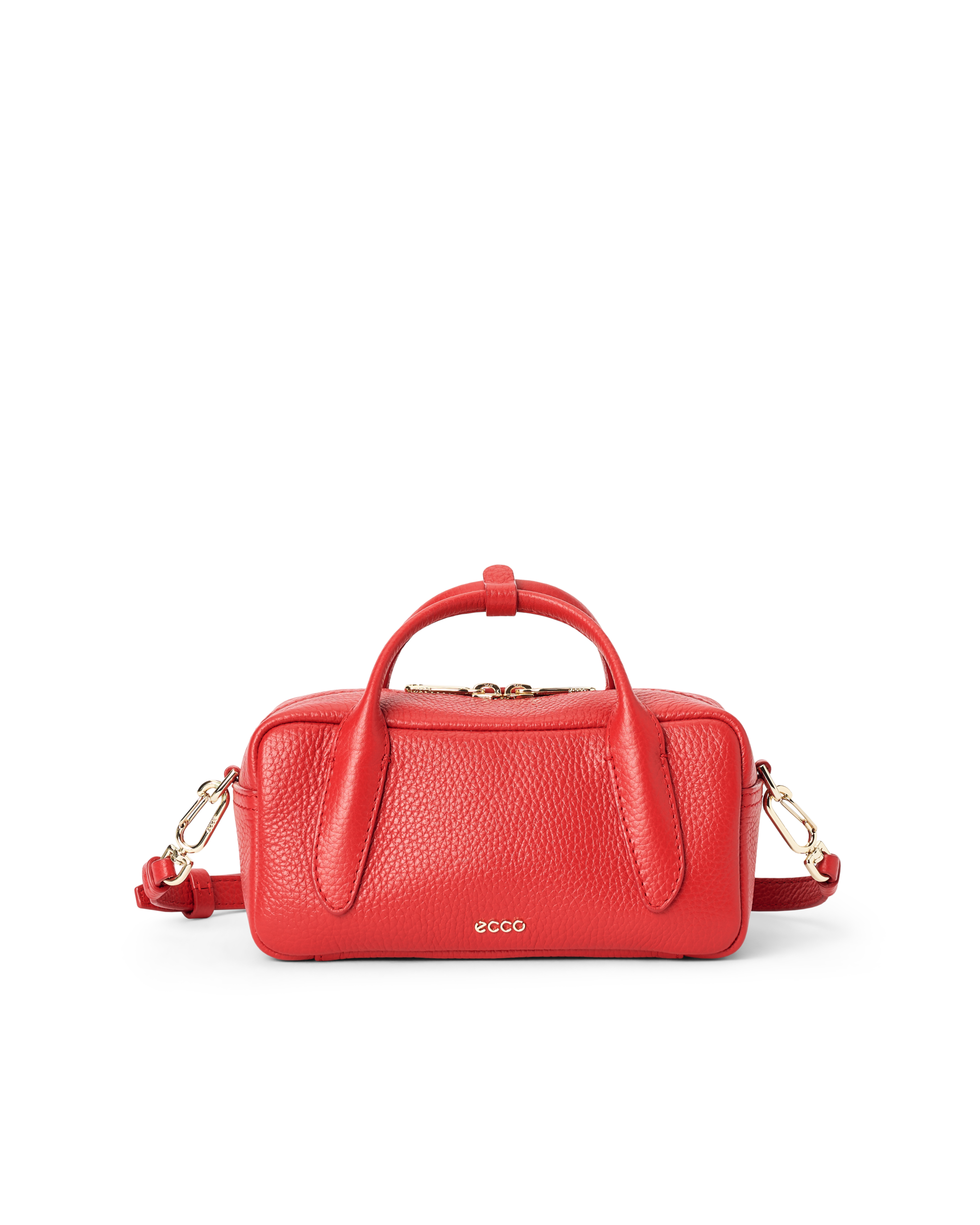 ECCO Bowling Bag S - Bowlingtaske i læder til damer - Rød