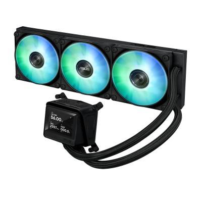 Asus MAX Gaming LC 360 ARGB LCD, 3x120 mm fläktar - Svart