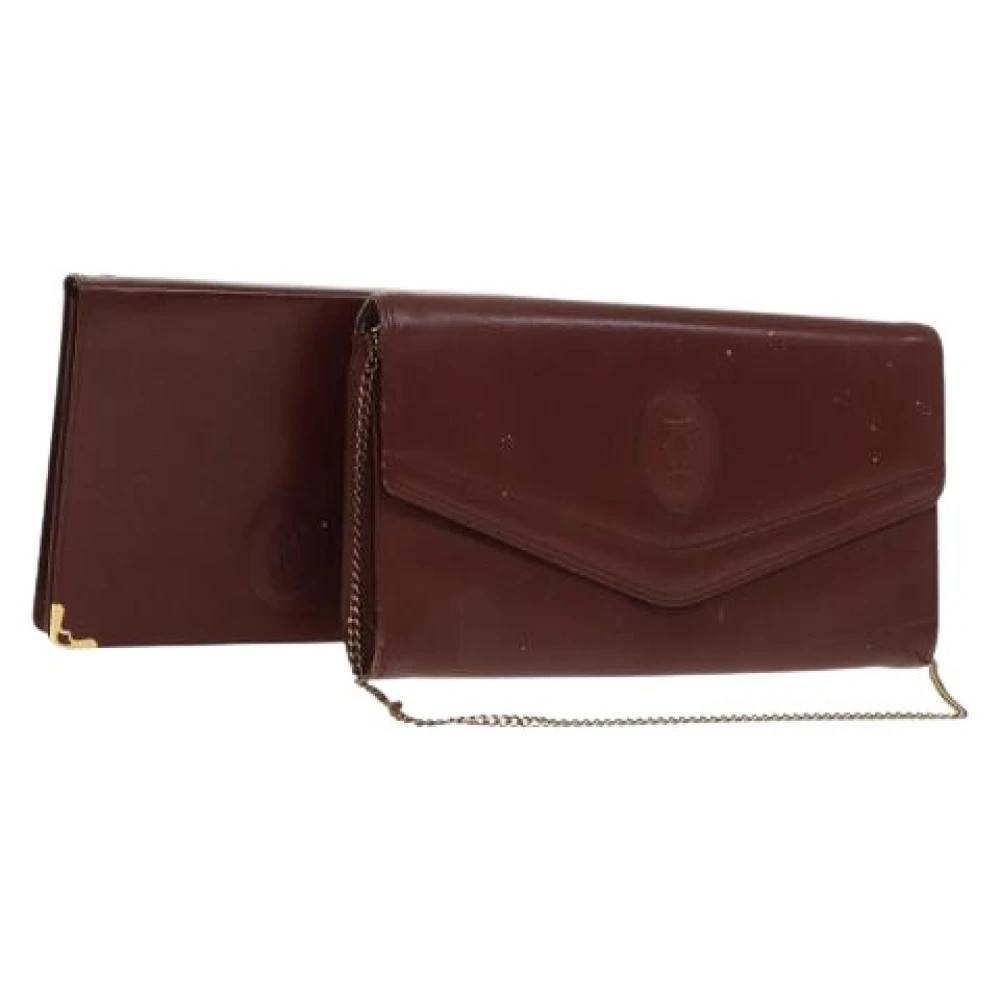 Cartier Vintage Pre-owned Vintage Clutch Taske - Vintage - Dame - Rød - ONE SIZE - Uld