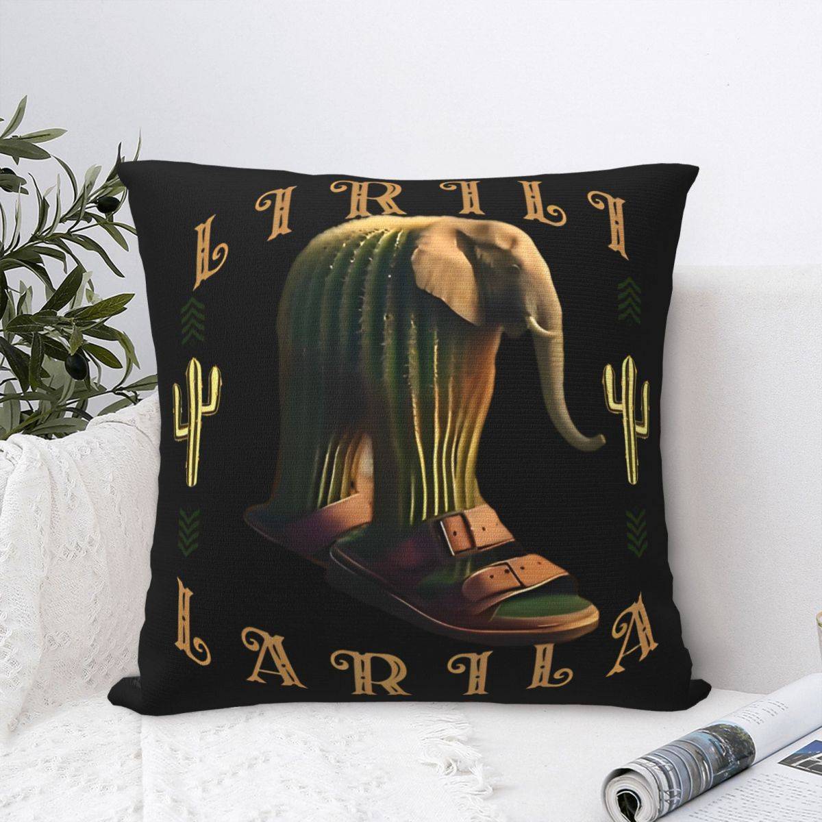 Brr Brr Patapim Italiensk Hjärnröta Örngott Polyester Kuddfodral Dekor Meme Kudde Fodral Hem Fyrkantig 40X40cm brown