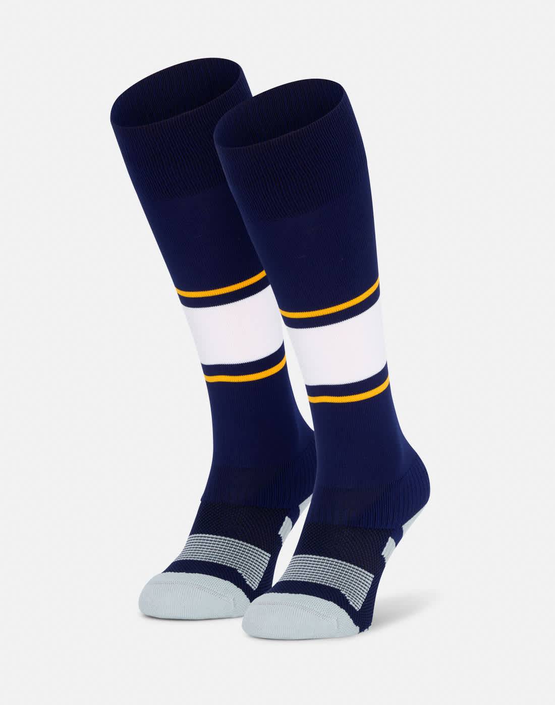 Kids' Castore Leinster Home Socks 26/27 in Navy Blue/White | Size 11-2