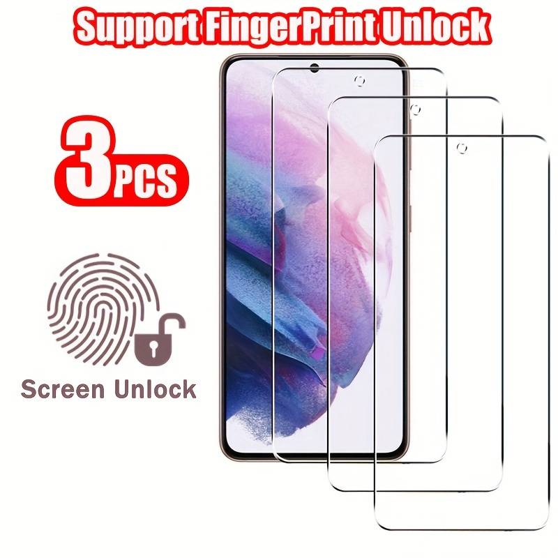 TEMU 3pcs Fingerprint Unlock Tempered Cover Screen Protector Film Case For Galaxy S24 S22 S23/ S23+ 5g S21 S23 S22+ 5g S22 Plus S23plus S22plus S24plus S24 Ultra