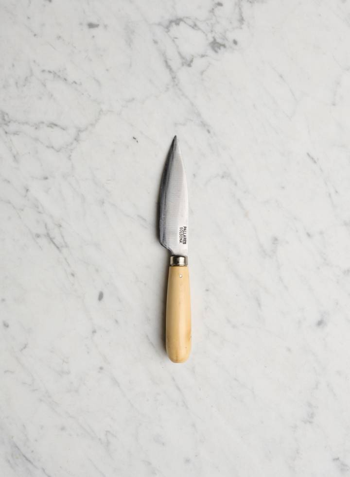 Kökskniv Buxbom/Kolstål 9cm