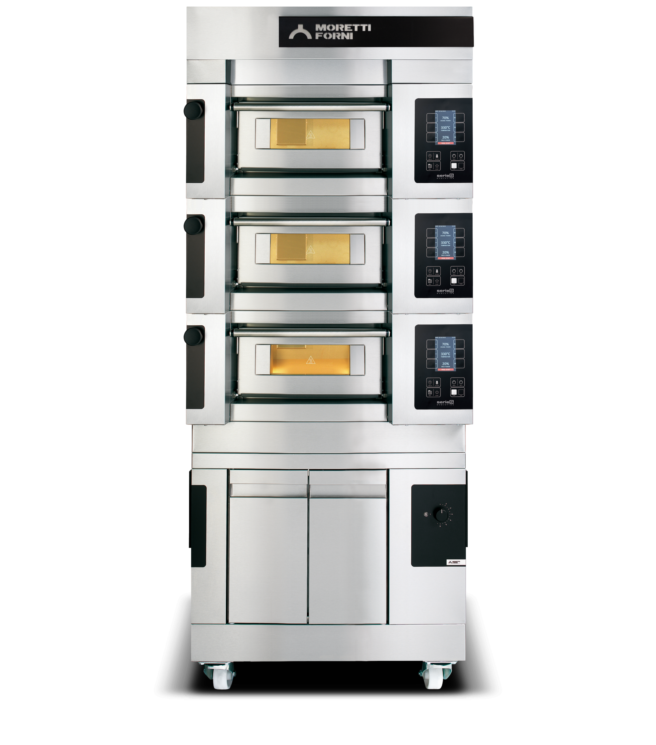Moretti Forni - S50E, Pizzaovn MOD 3/L inkl. Varmeskab