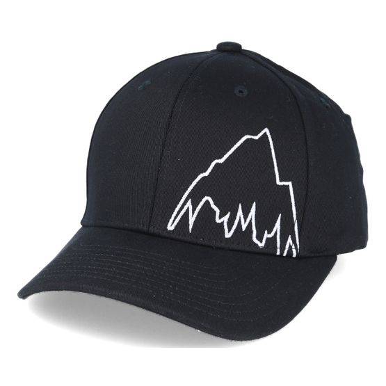 Burton - Svart flexfit Keps - Kids Boys Mtn Slidestyle True Black Stretch Fit @ Hatstore