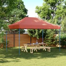 vidaXL pop op-festtelt 410x279x315 cm foldbart terracottafarvet