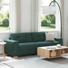 Sofa Mørk Grøn Stof Stor Holdbar Mørk Grøn Sofa Rektangulær