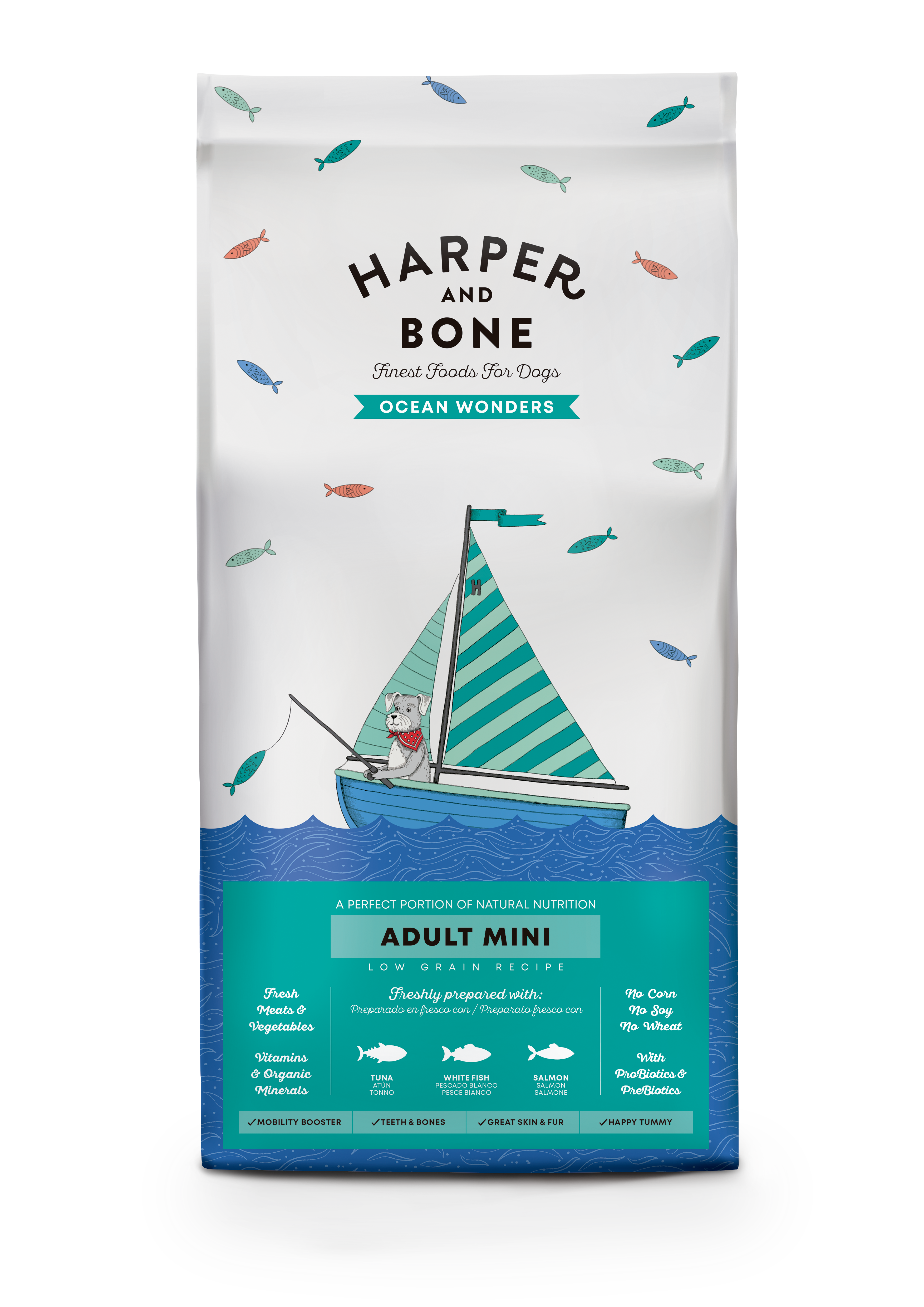 Haper & Bone Ocean Wonders - Voksen hundefoder til små hunde - 10 kg