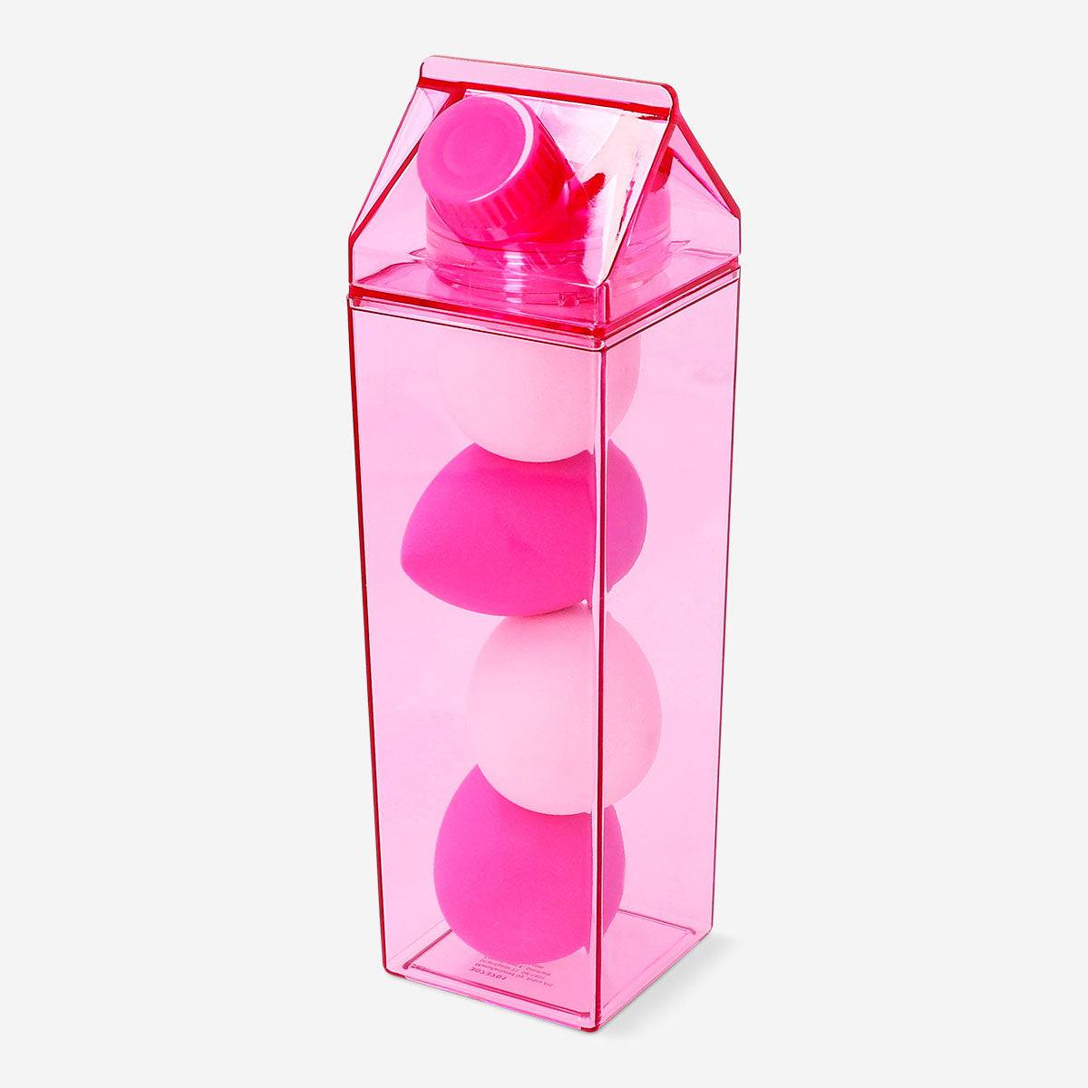 Makeup blender sponges in milk carton