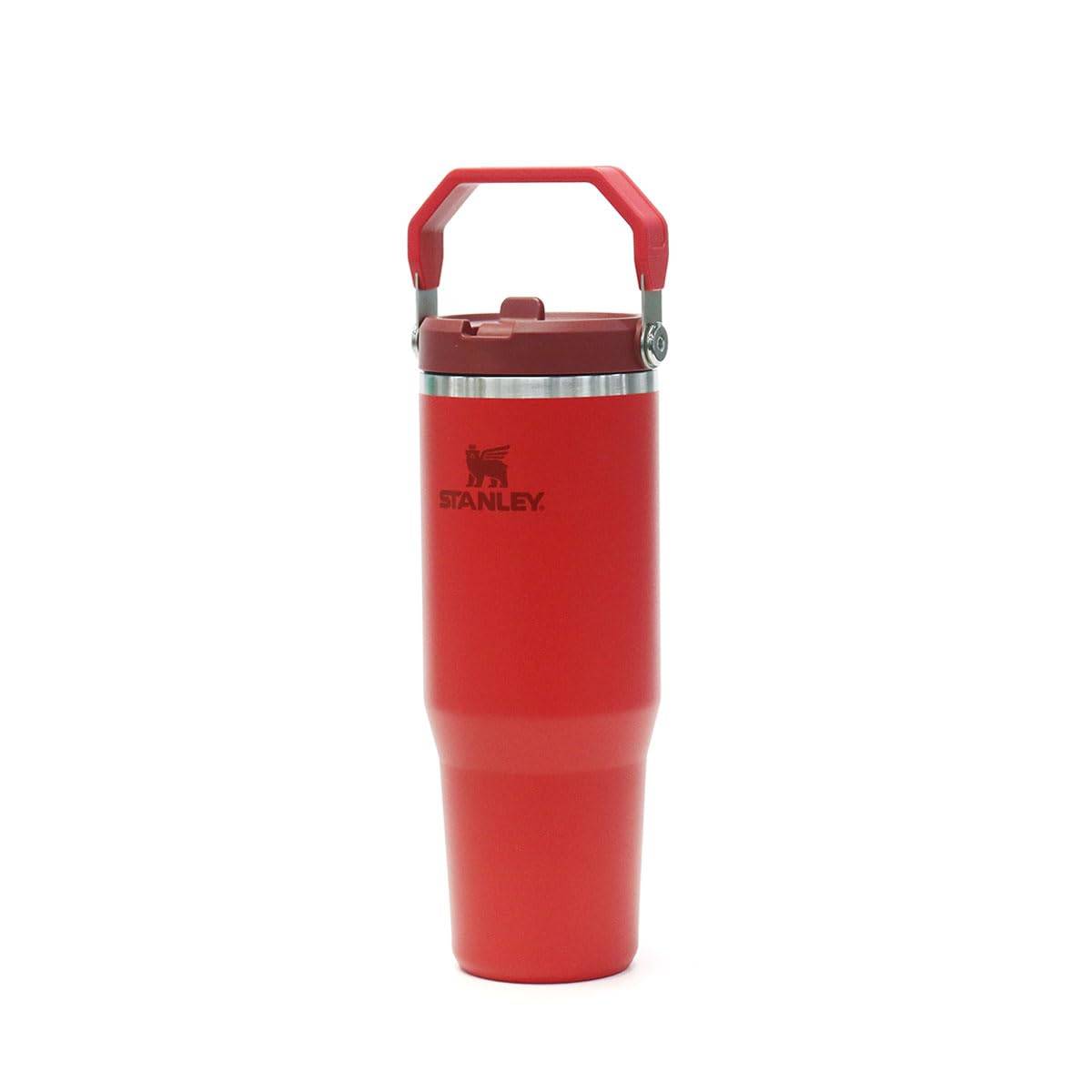 STANLEY IceFlow Flip Straw Vakuum Rostfritt Perfekt för Utomhus och Kontor Autentisk Japansk Chili Röd 2.0 Tumbler, 0.88L Stål, Isolerad, 880ml,