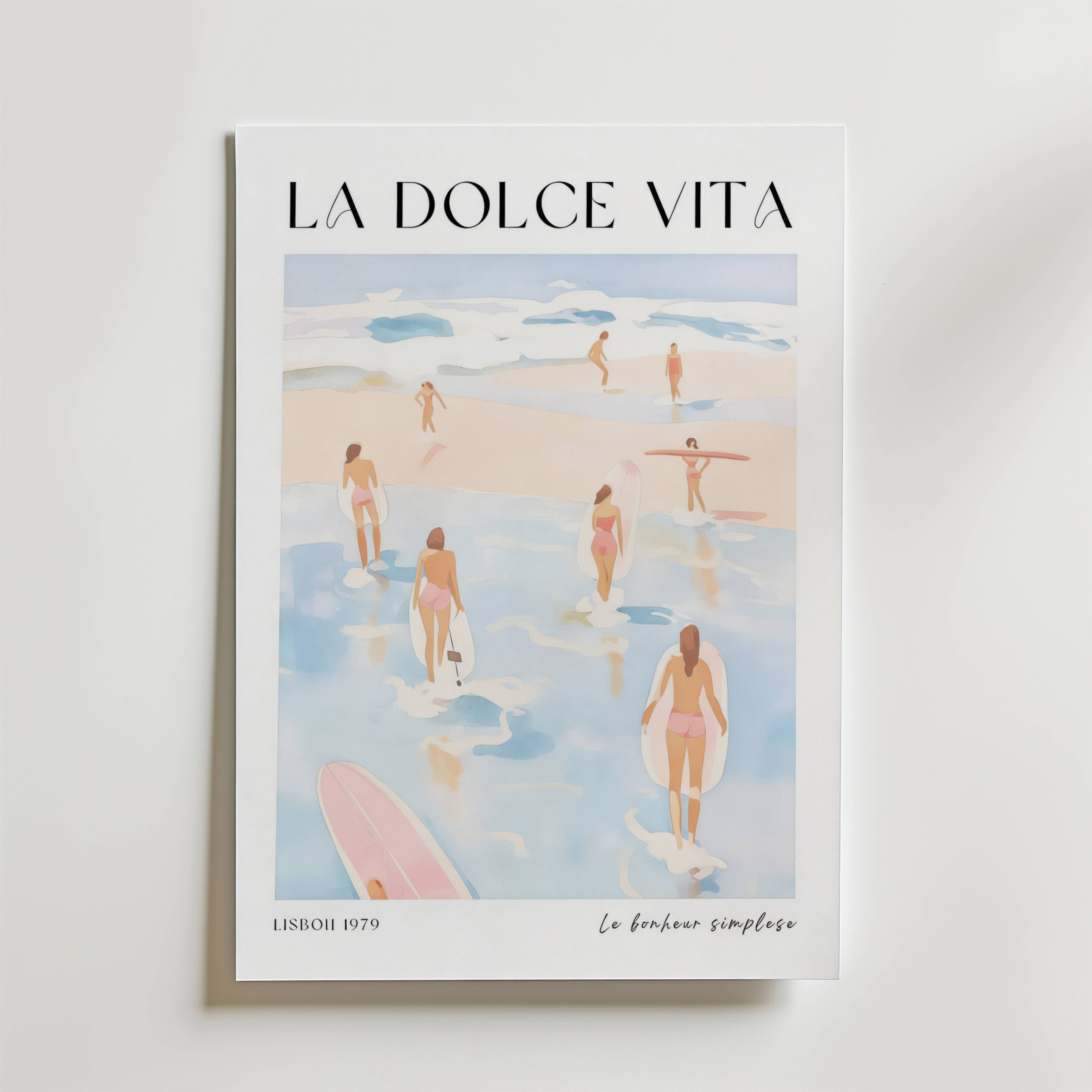 La Dolce Vita Lisbon Poster - Premium Canvas 70x100 cm