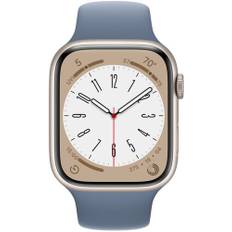Apple Watch Series 7 Aluminium 45 mm (2021) | GPS + Cellular | Polar Star | Sportsrem blå
