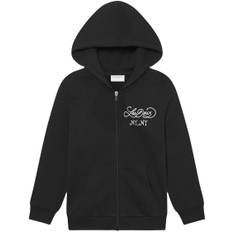 Les Deux Orchard Zipper Hoodie Kids Str 122/128 - Black Sweatshirts hos Magasin
