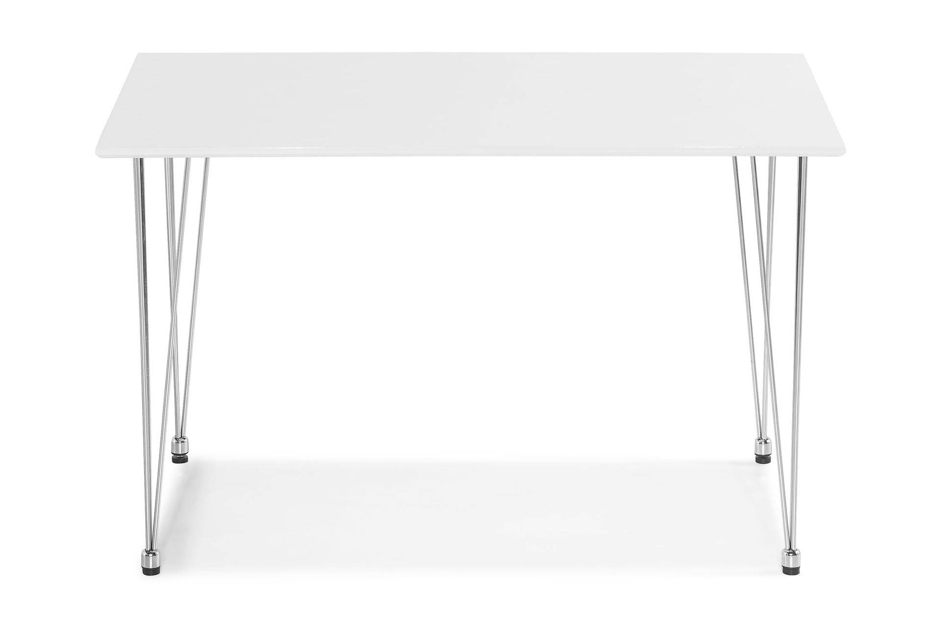 Scandinavian Choice Kronblom Matbord 120 cm - Vit & köksbord Vit,Silver Trä