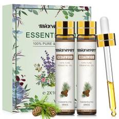 MIGCAPUT Cederträ Eteriska Oljor Set 2 x 10ML, 100% Ren Naturlig Terapeutisk Kvalitet Cederträolja, Aromaterapi Eterisk Olja för Diffusor Luftfuktare, SPA, Massage, Sömn, Tvål