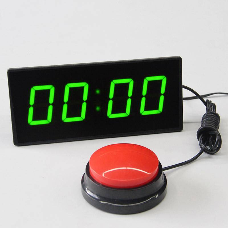 Tillverkad i Kina Tillverkare Elektronisk 0001 Sek LED Digital Vägg Stoppur Timer Spel med Summerknapp black