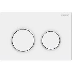 Spolplatta GEBERIT Omega20 mattlackerad vit blank förkromad dubbelspolning 8002067