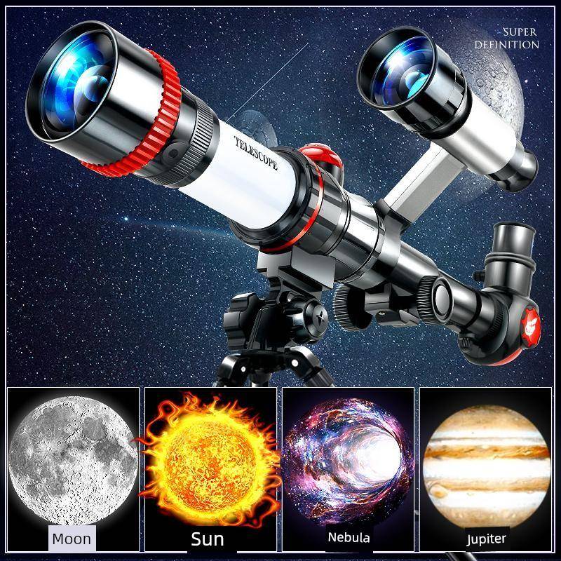 Astronomiskt Teleskop Hög Förstoring Professionell Nybörjarnivå Barn Pojke Stjärnskådning Grundskoleelev Dagspresent Utbildningsleksaker